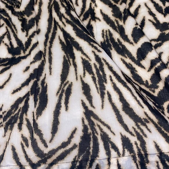 Talbots Black and Cream Zebra Print Blouse - Picture 2 of 5